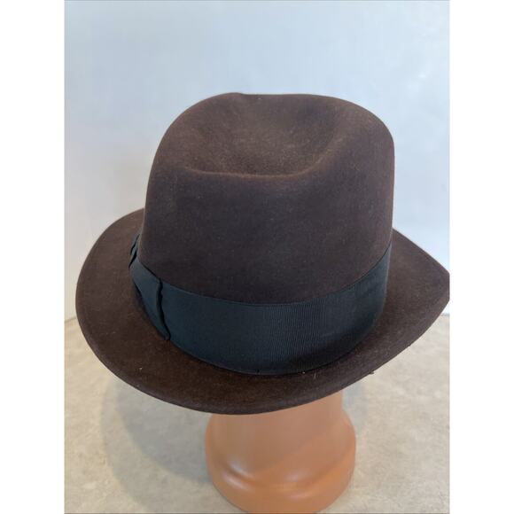Vtg PORTIS Fedora Hat Sz 7 1/4 Swans Down Finish Swans Water Repellant Finish - Picture 6 of 13